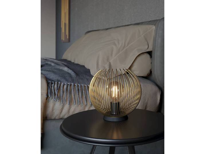 Lampe de table Venezuela Ø 24cm Doré Matériau : Métal Surface en métal : Laqué Type de métal : Acier E27