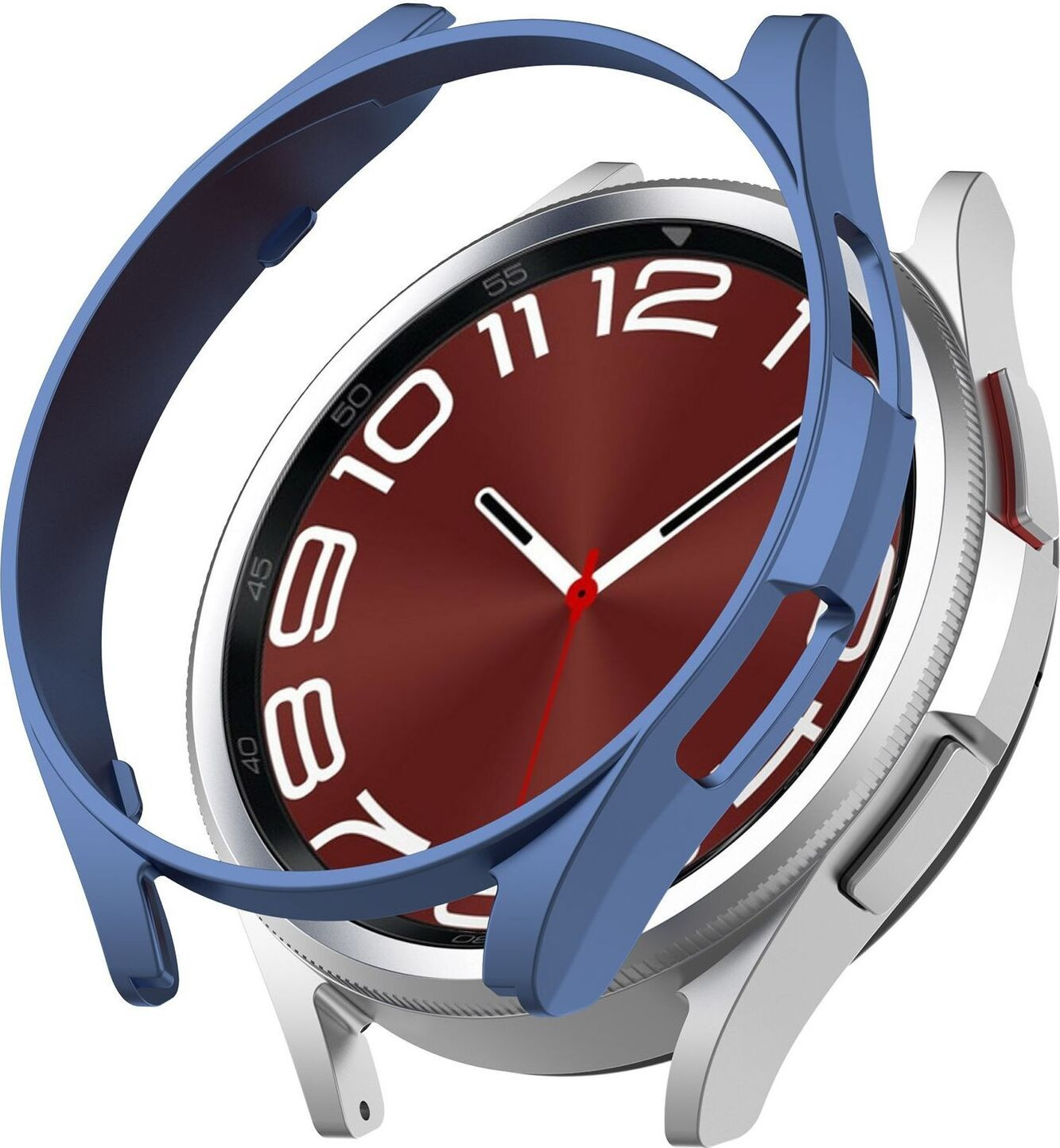 Wigento Beschermhoes voor Samsung Galaxy Watch 6 Classic 47mm smartwatch, blauw