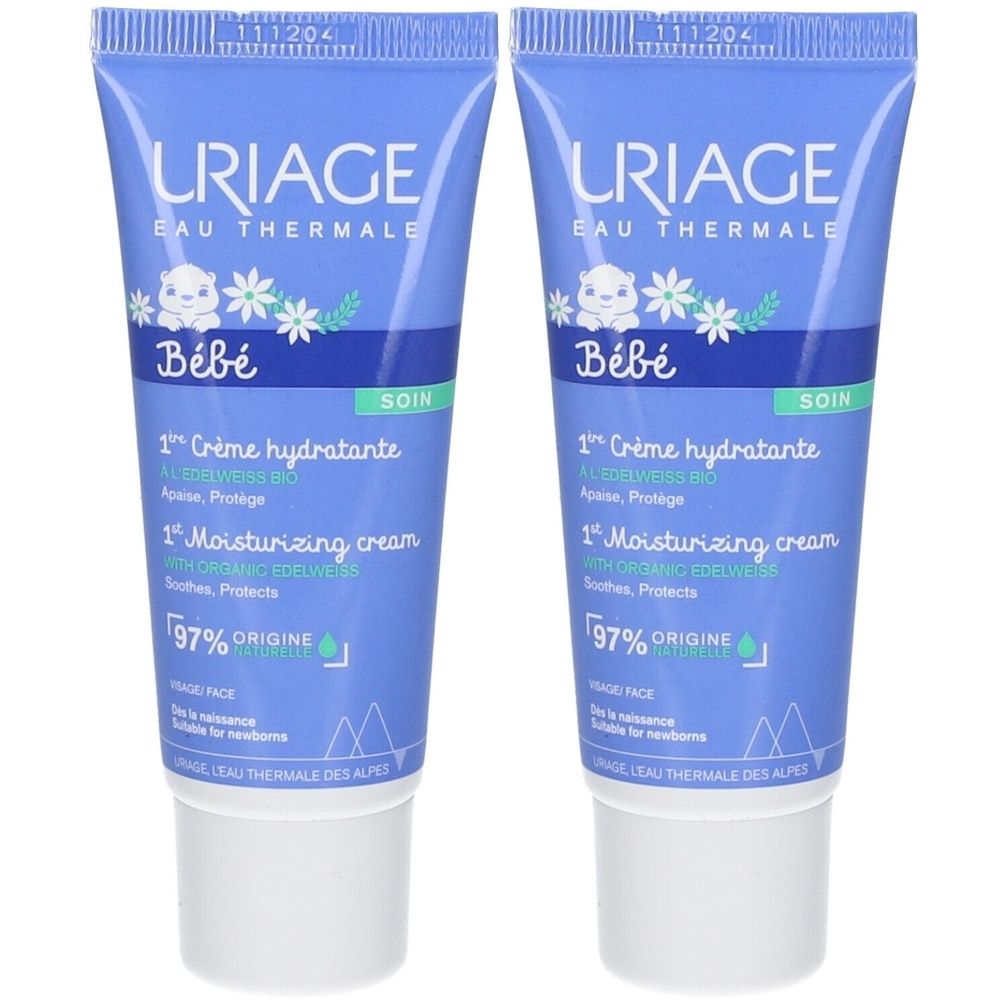 Uriage Baby 1st Moisturizing Cream With Organic Edelweiss x2 2x40 ml Set