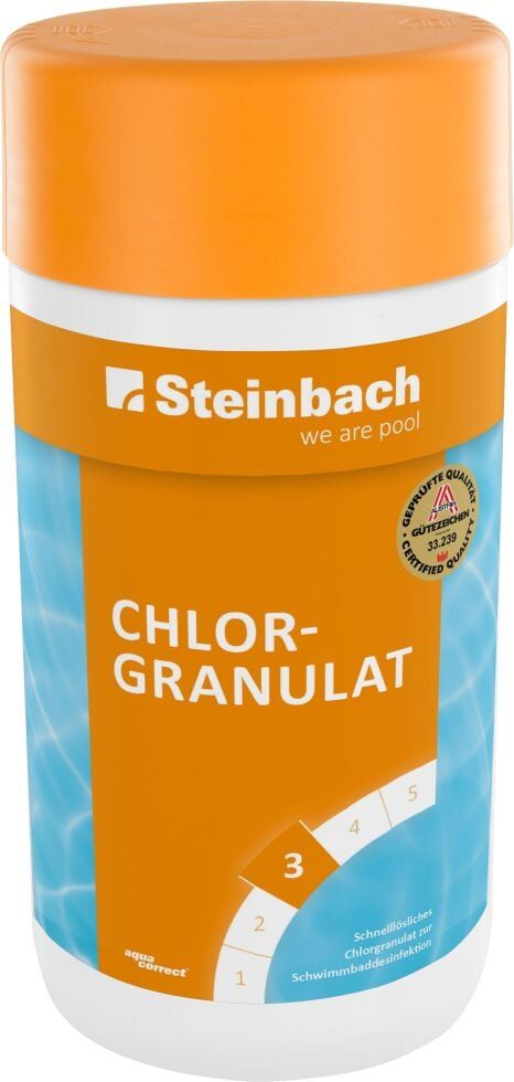 Steinbach Poolpflege Chlorgranulat 1 kg, Chlorprodukt