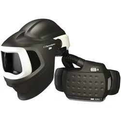 3M Speedglas Schweißmaske 9100 MP ohne ADF, mit Adflo Gebläseatemschutz, Luftschlauch QRS, Adapter 5333506, Luftmengenmesser, Vorfilter, Funkensperre, Partikelfilter, Lithium-Ionen-Akku und Ladegerät inkl. Aufbewahrungstasche #577700