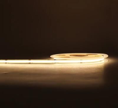 Inspired Finds Flexible COB LED Strip Light 12V 24V High Brightness Dotless Tape Lighting For Home, Auto, And DIY Decor 1m 12v 8mm 480leds 3000k