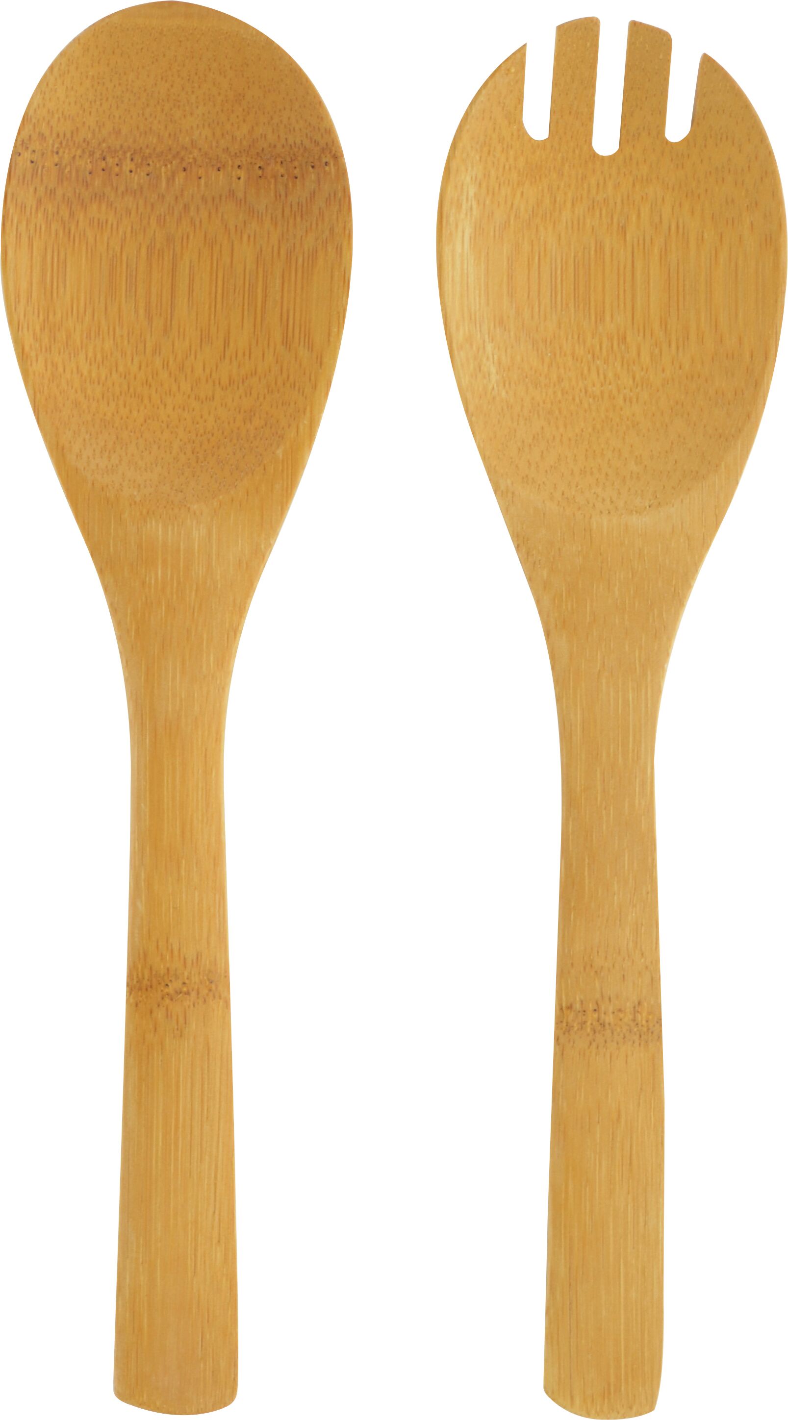 Firstpack Set da 50 pezzi Posate da servizio in bamboo forchetta e cucchiaio 25 cm