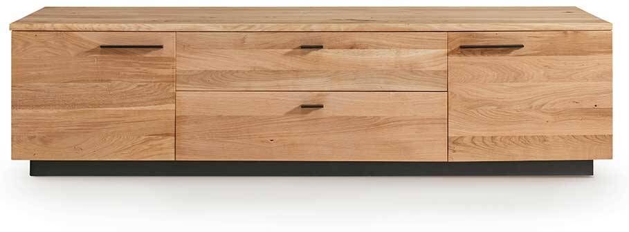 Pharao24.de TV Lowboard Lowboard aus Wildeiche Massivholz mit Schubladen