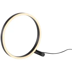 JUST LIGHT. LED-Tischleuchte Ritus Alu, Eisen, Stahl & Metall Schwarz
