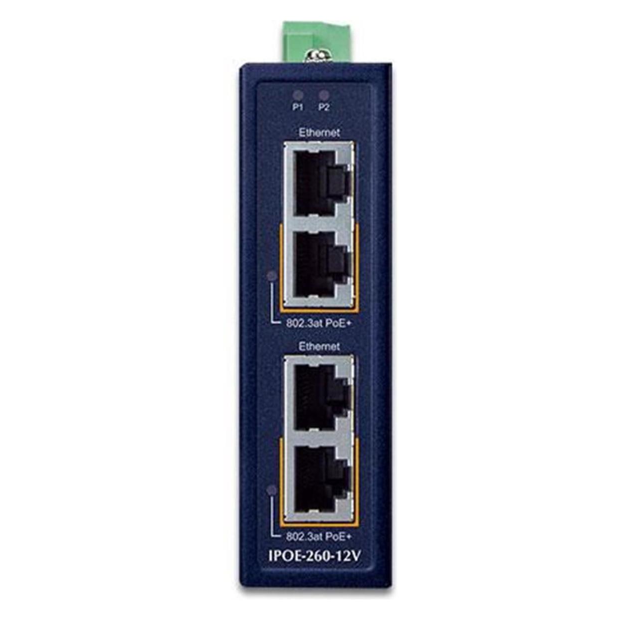Planet Industrial 2-port 10/100/1000T (4 Ports) (IPOE-260-12V)