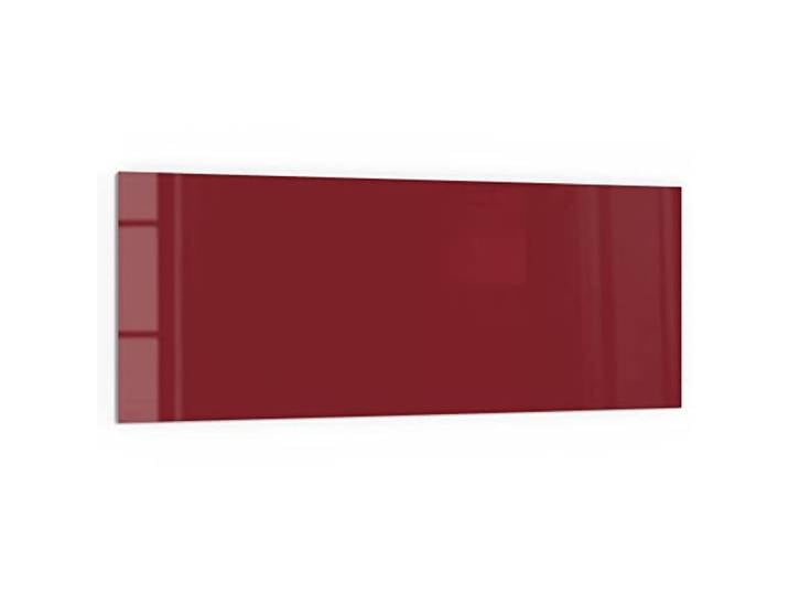 DEQORI Küchenrückwand Glas Unifarben - Dunkelrot 125x50 cm Bad- oder Herd-Rückwand Herdblende Spritzschutz für Küche & Badezimmer moderne Deko für Fliesenspiegel
