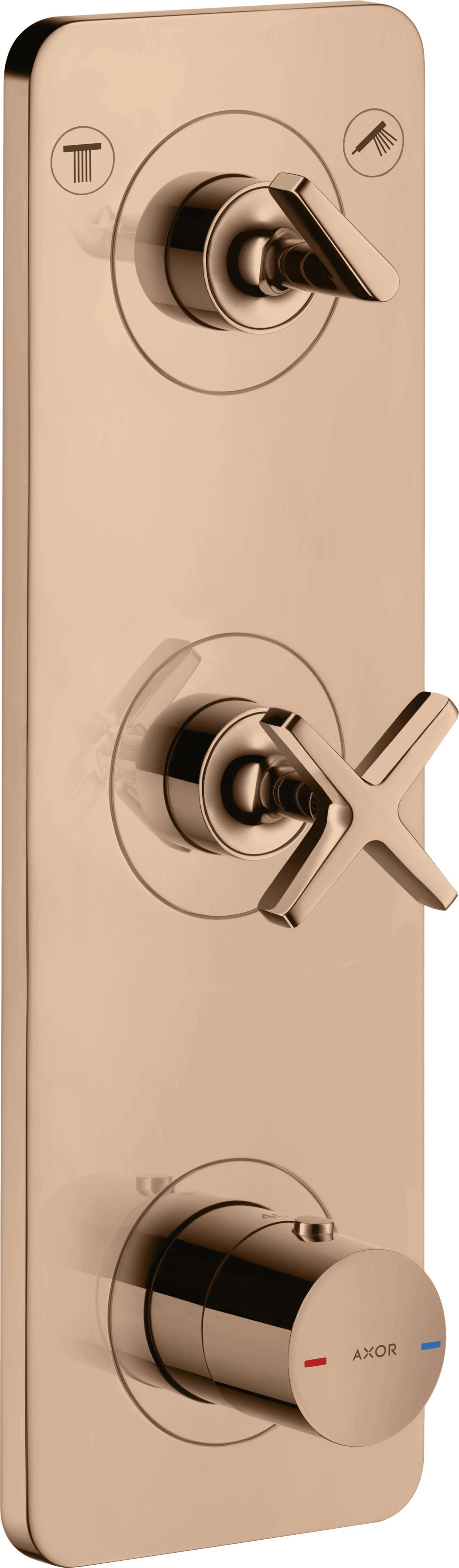 hansgrohe Fertigset Axor Citterio E UP-Thermostat 380x120mm, m Pl., pol. r gol