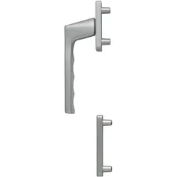 Hoppe, Fenstergriff, Fenstergriff-Halbgarnitur TOULON aussen hoch, Aluminium Edelstahl Effekt