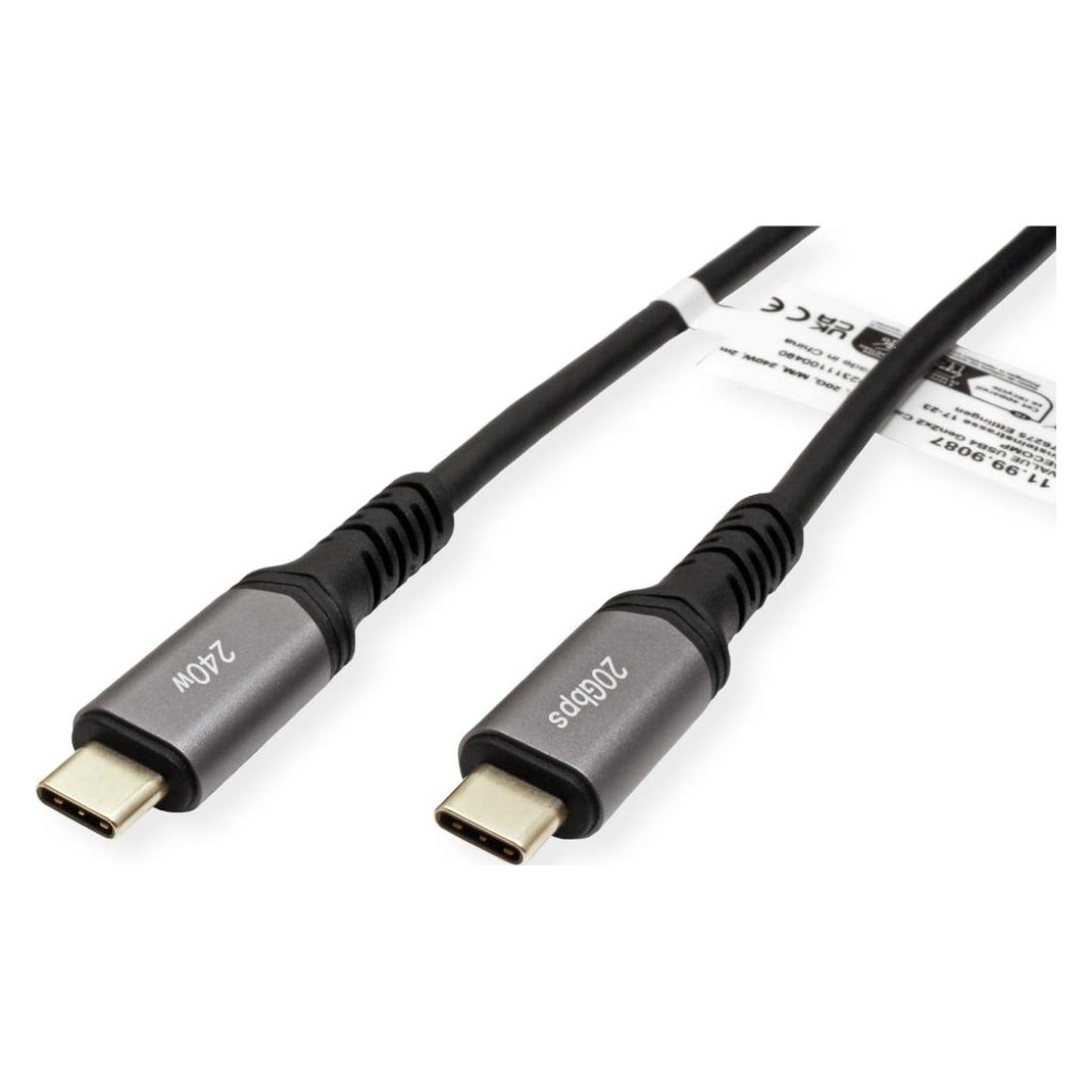 Value USB C - USB C (2 m, USB 2.0, USB 4, 240 W) (11.99.9087)