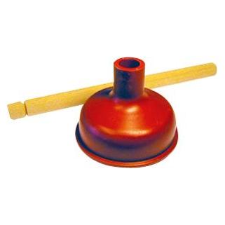 Gottfred P Gummireiniger/Schrubber Ø135mm mit Holzgriff und rotem Saugnapf aus TPE-Gummi (5708520034363)