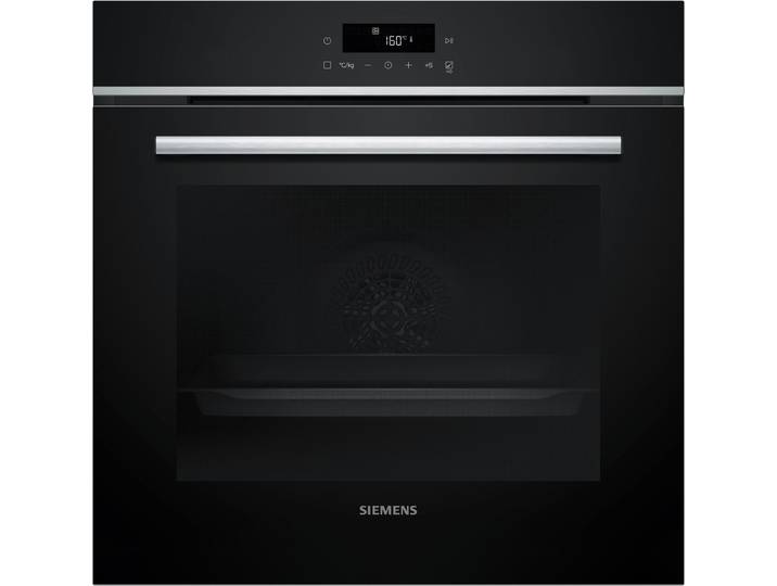 SIEMENS Pyrolyse Backofen iQ300 HB571ABS3, mit Teleskopauszug nachrüstbar, Automatische Selbstreinigung & einfache Steuerung dank LED-Bedienung