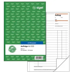 Sigel Formularbuch »Auftrag« AU525 weiß, 14.8x21 cm