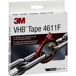 3M Klebeband doppelseitig 19mmx3m,gr.,f.Metall 4611193
