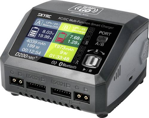 SKYRC D200 Neo+ Modellbau-Ladegerät 20A Blei, LiFePO, LiHV, LiIon, LiPo, NiCd, NiMH