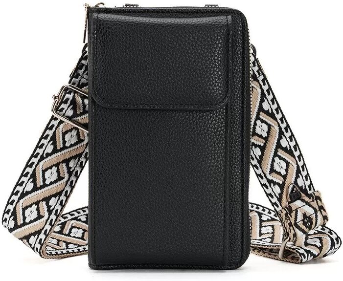 INF Damen Umhängetasche Crossbody Handy Geldbörse Schwarz