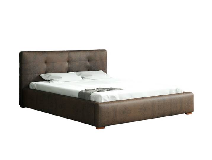 Fun Möbel Polsterbett Schlafzimmerbett TERAMO in Stoff oder Kunstleder, mit oder ohne Bonellfederkernmatratze