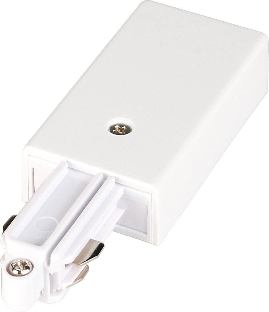 Slv Einspeiser Für 1-Phasen Hv-Stromschiene, Weiß, Erde Rechts - 1 Phasen Stromschienen 230v