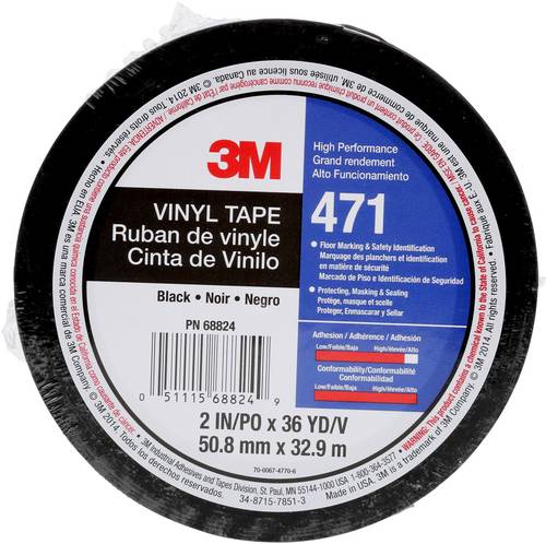 3M 471S50IW PVC-Klebeband Schwarz (L x B) 33m x 50mm 1St.
