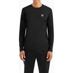 EA7 für Herren. 8NPT17_PJRGZ Train Premium T-shirt schwarz (M), Lässig, Sportlich, Multisport, Viskose, Langarm