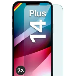 moex Klares Panzerglas für iPhone 14 Plus – passgenaue 9H Schutzfolie für zuverlässigen Displayschutz – ShockProtect Klar