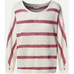 Feinstrickpullover ALBERTA Gestreift Weiß S