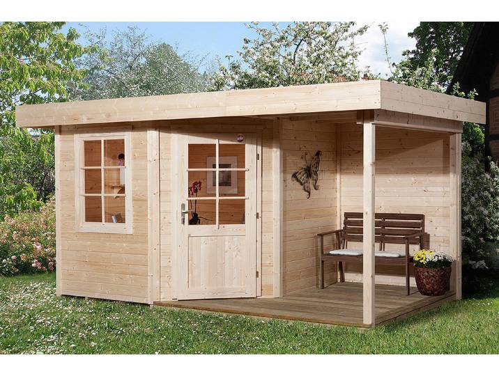 Weka Designhaus 213 A 5-Eck mit bedachter Terasse ⌀ 3 m