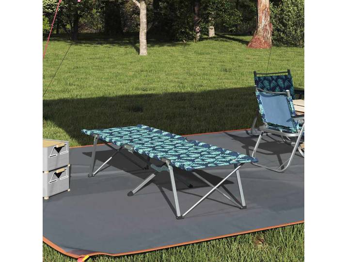 vidaXL Klapp Schlafbett fürs Camping Blatt Wald 194 x 62,5 x 42,5 cm