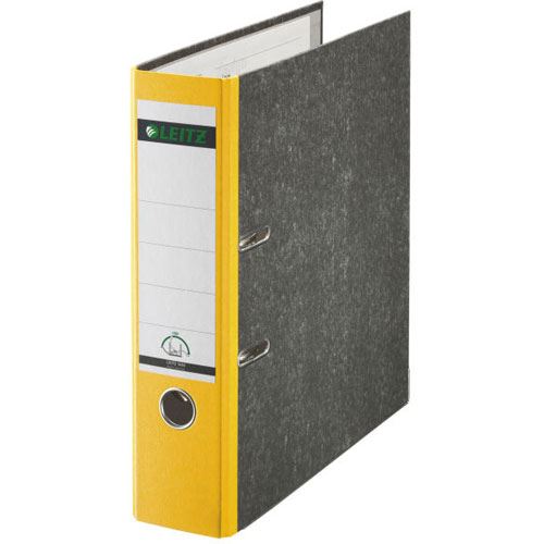 LEITZ 1080 Ordner gelb marmoriert Karton 8,0 cm DIN A4