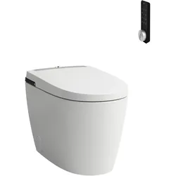 Laufen Dusch-WC ALVIA, bodenstehend, spülrandlos, Tiefspüler LCC Weiß