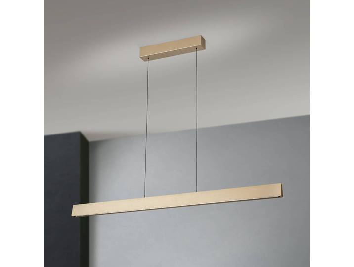 ORION Hängelampe Tara, dimmbar, messing / gold, für Wohn- / Esszimmer, Aluminium, Modern