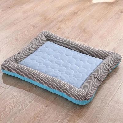 Inspire Select Pet Cooling Mat Bed For Dogs & Cats Breathable Ice Silk Summer Sleeping Pad Soft Washable Cooling Blanket blue Cooling m