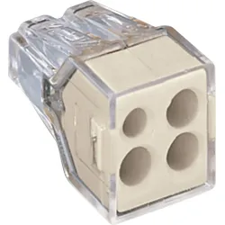 WAGO 773-124 - Verbindungsdosenklemme, 2,5 mm2, 4 Leiter, grau, transparent