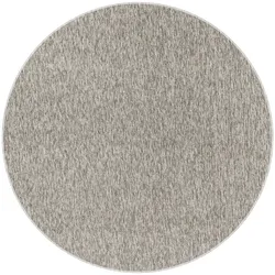 Carpetsale24 Runder Teppich 200 cm Beige, Einfarbiger Kurzflor Schlingenteppich für Wohnzimmer, Esszimmer oder offenen Wohnbereich, Modern