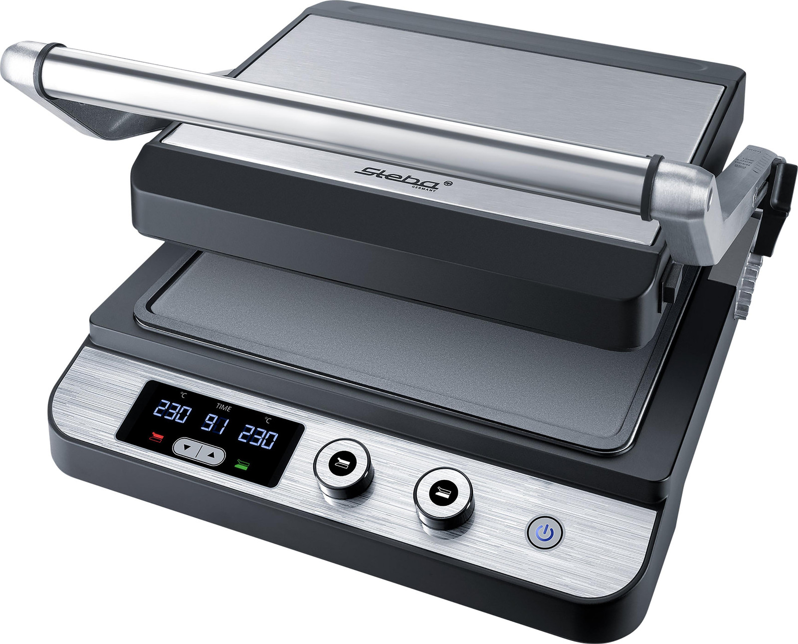 Steba FG 120 contactgrill met 1800W, gladde en gegroefde grillplaten, grilloppervlak 2x 27 x 24 cm