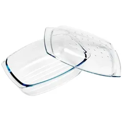 Cosy&Trendy 500° Grll&Drop Kasserolle 4.1l, rechteckig, 33x21x6 cm, Auflaufform, Transparent