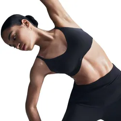NIKE Alate Minimalist Low Support Padded Sport-BH Damen 010 - black/cool grey XS A-C