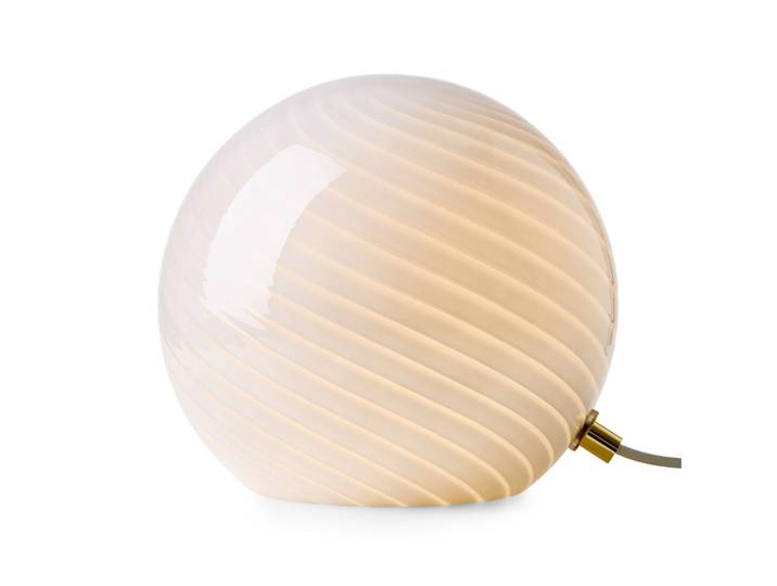 Lampe à poser CANDY, opale, Ø 20 cm, verre, E14 - Halo Design - Salon / séjour - À ampoule unique