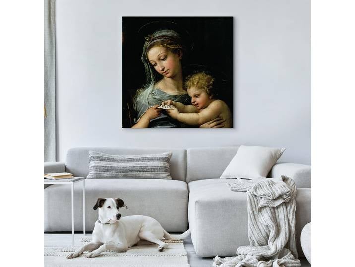Leinwandbild The Virgin of the Rose Filz Beige/Beige 40 x 40cm