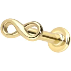 14 Karat Gold Labret mit Push Fit UNENDLICHKEIT