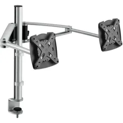 Novus Monitorhalter MY twin arm 2.0 C (Tisch, 5 kg), Monitor Halterung, Silber, Grau