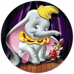 Essbares Papier „Dumbo im Zirkus“, 19,5 cm