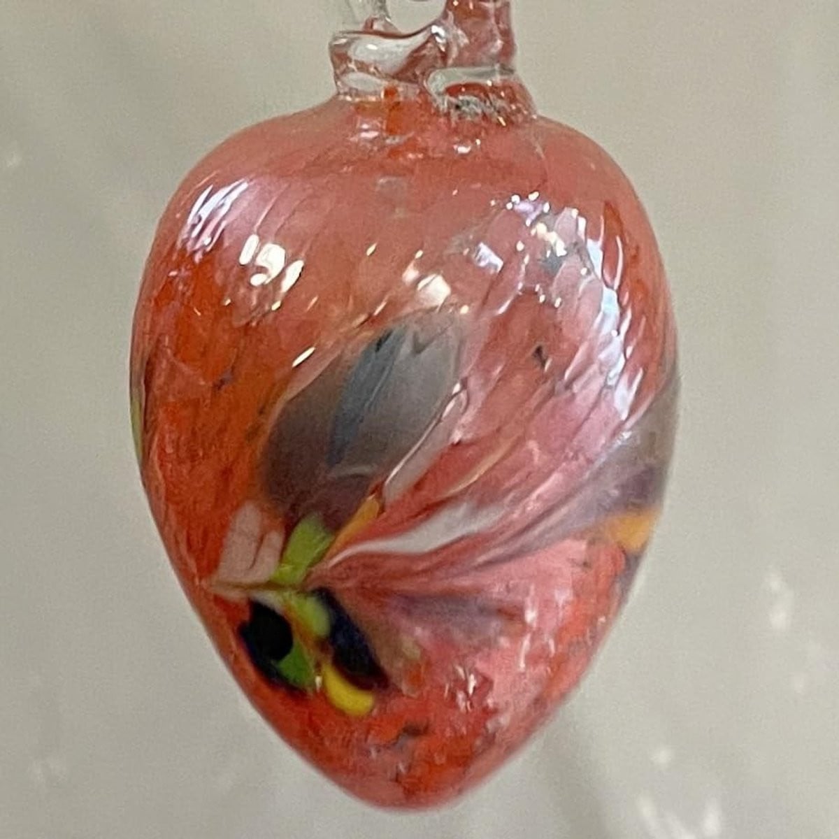 Elzusha Mondgeblazen Glazen Paasei Oranje voor Decoratie