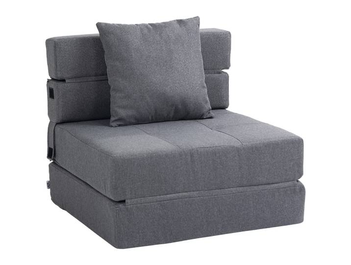Canapé-lit convertible fauteuil 1 place tissu gris