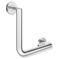 Hewi System 900 Winkelgriff 900.22.10040 Edelstahl verchromt, 255 x 255 mm, Ausführung rechts