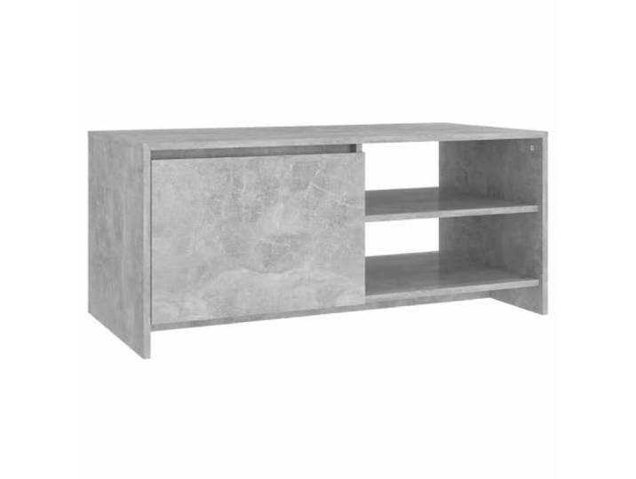 Heofavd Couchtisch Betongrau 102x50x45 cm Holzwerkstoff mit Tür