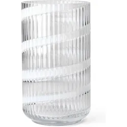 Lyngby, Vase, Glasvase swirl white (1x)