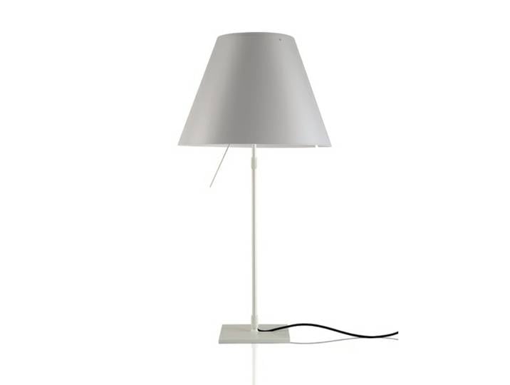 Costanza Tischleuchte Alu/Mistic White - Luceplan - Wohnzimmer - Aluminium