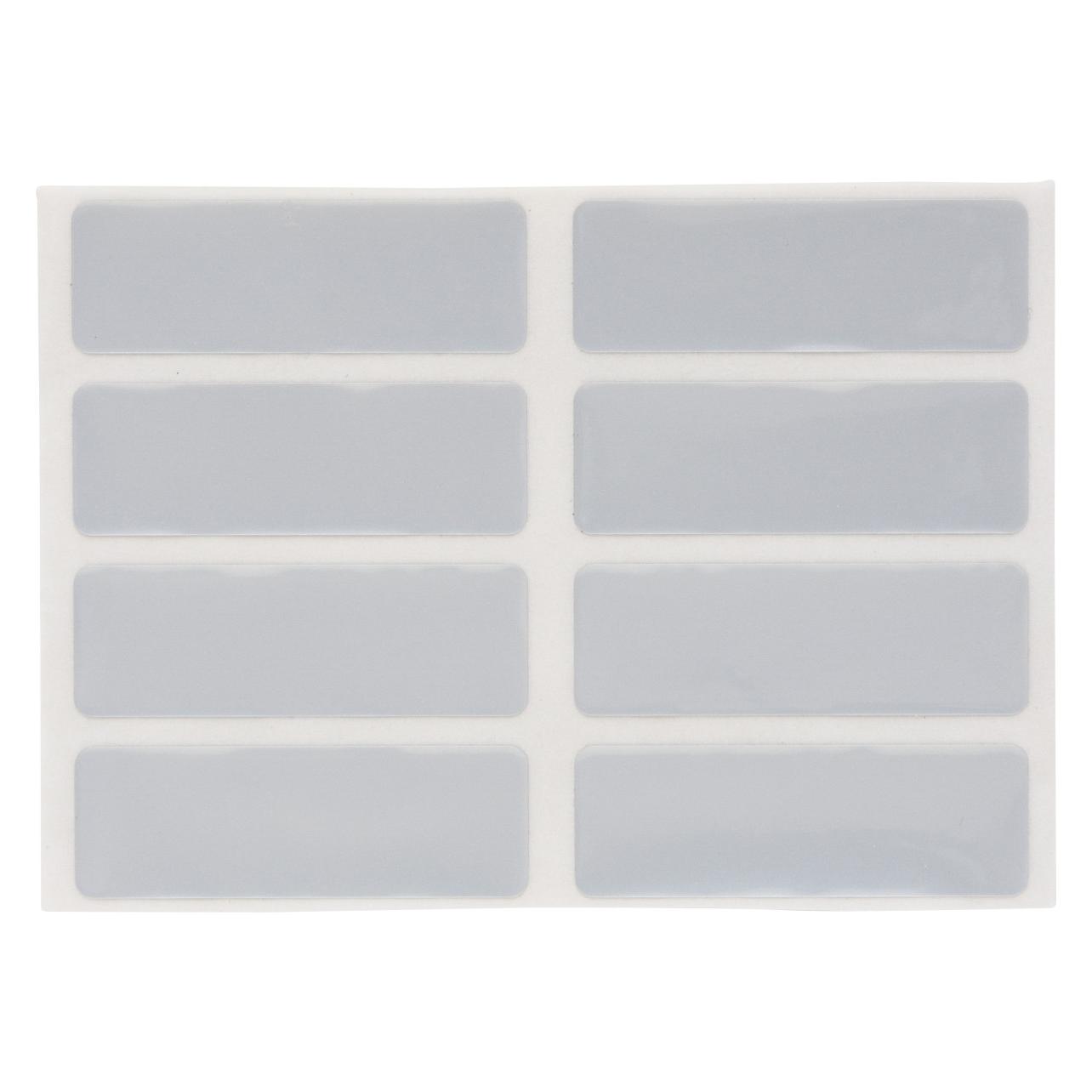 Brady THT-37-362-10, fälschungssicheres Vinyl, Silber, glänzend, 38.10 x 12.70 mm, permanent, 2-ba (THT-37-362-10)