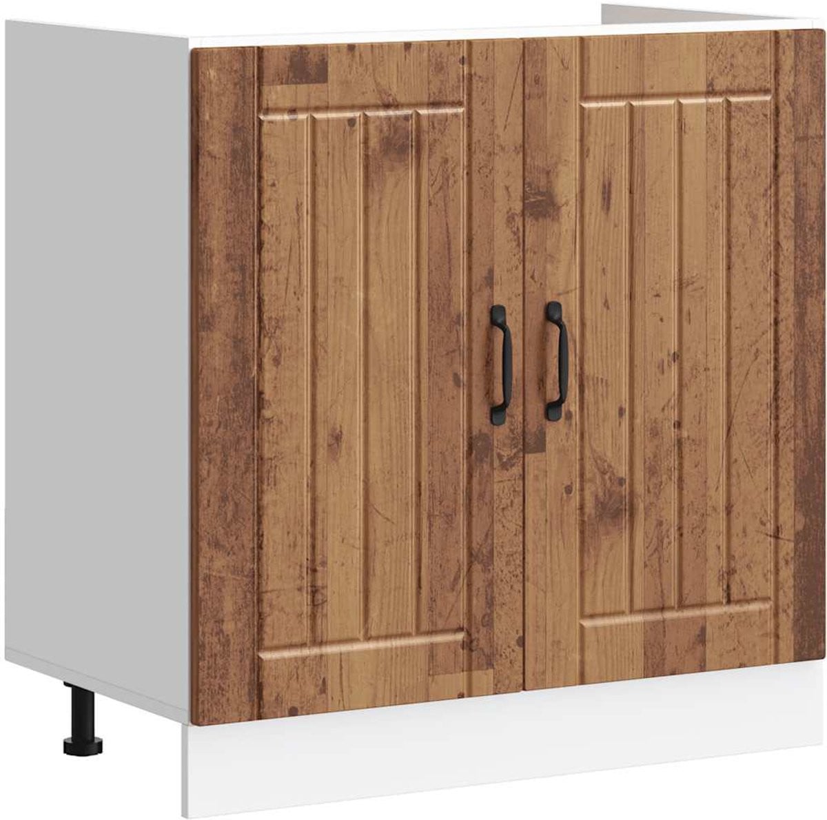 vidaXL Spoelbakonderkast Lucca - Houtkleur - Bewerkt hout en MDF